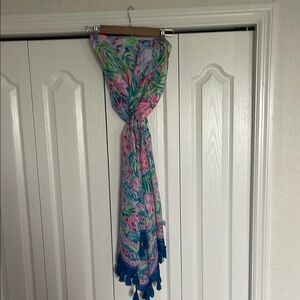 Lilly Pulitzer Colorful Floral Scarf or wrap.